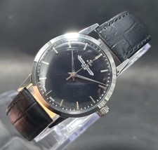 Vintage Jaeger-LeCoultre Club Black Dial Hand Winding Refurbished Watch picture