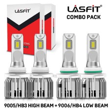 Lasfit LED Headlight Bulbs Conversion Kit 9005 9006 High Low Beam Bright White picture