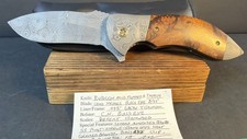 Peter Carey Custom Knives Rubicon Mid Flipper Damascus picture