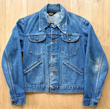 Vintage 1970s MAVERICK Blue Bell DENIM Western Trucker JACKET Made in USA Sz 38 picture