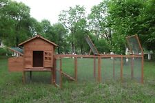 120'' Chicken Coop Wooden Hen House Poultry Cage Hutch Outdoor w/Nesting box&Run picture