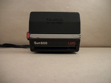 Vintage Polaroid Sun 600 LMS Instant Camera Black and Silver Untested picture