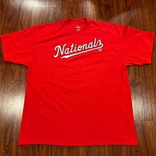 Majestic Men’s Washington Nationals Red Jersey Shirt 2XL XXL Baseball MLB picture