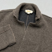 VTG Diesel Mens Knit Blazer Jacket Brown Made in Italy Two Button Cardigan Large picture