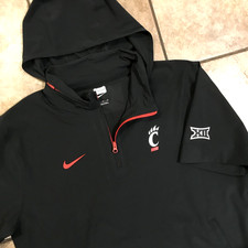 Men's Nike Cincinnati Bearcats Team Issue 1/4 Zip Windbreaker Hoodie-Size XL picture