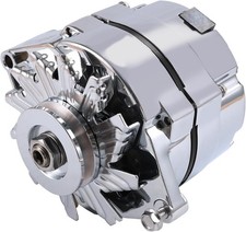 JDMSPEED New Alternator Chrome Replacement For Chevy BBC SBC 110Amp 1 Wire... picture