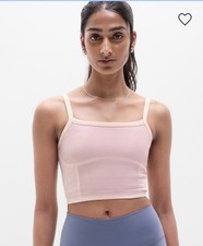 Athleta Recharge Seamless Ribbed Cropped Thin Strap Tank NWT Small picture