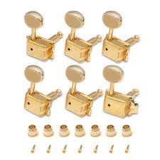 Wilkinson Deluxe Kluson F Style Guitar String Tuning Pegs Machine Heads Gold 6R picture