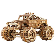 Wood Trick Lumber Rumbler Car Wooden 3d Mechanical Model Kit Puzzle Toy Gift picture