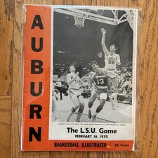 Official VTG FEB 1970 Auburn vs LSU Basketball Illustrated Program Pete Maravich picture