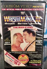 WWF WrestleMania III 3 (VHS, 1987) Hulk Hogan vs. Andre the Giant Wrestling picture