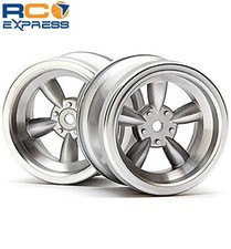 HPI Vintage 5-Spoke Wheels 31mm Matte chrome (2) HPI3820 picture