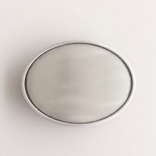 Vintage Classic Oval Blank Western Metal Belt Buckle picture