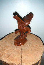 Vintage Hand Crafted Resin Bald Eagle Sculpture / Statue w/ Uplifted Wings- NICE picture