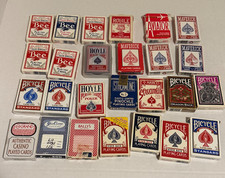 Vintage Playing Cards Lot  26 Decks Bicycle Ohio Arrco Hoyle Casino Collector picture