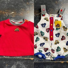 Vtg Gymboree Cars Taxis 1994 Layette Baby Bubble Romper Two Piece Shirt And picture