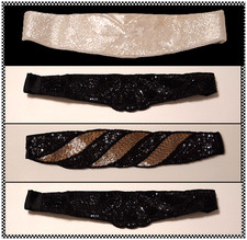Lot of 4 Vintage Waist Belts 1980s - Beads and Sequins - Size average SML-MED+ picture