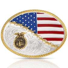 Montana Silversmiths FFA Future Farmers of America Patriotic Buckle picture