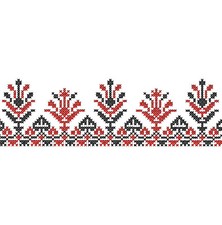 Folk Machine embroidery design. Cross stitch digital pattern. Ethnic ornament.  picture