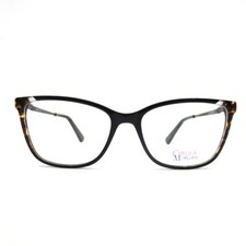 Chelsea Morgan CM20214 Eyeglasses Black brown cat-eye acetate frames 54-16-145 picture