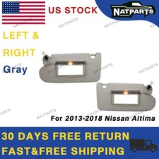 Pair Gray Side Sun Visor For 13-18 Nissan Altima 96401-3TA2A 96400-3TA2A picture