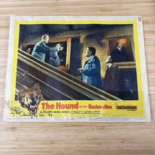The Hound of the Baskervilles 1959 Lobby Card Signed Christopher Lee, Cushing, + picture