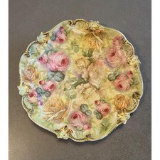 Antique Royal Bayreuth Rose Tapestry Cabinet Plate picture