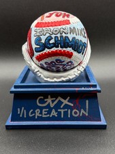 Mike Schmidt Hand Painted 1/1 Pop Art Career Baseball CARTER X Auto Phillies picture