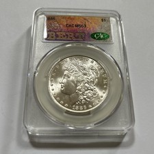 1886 Morgan Silver Dollar CACG MS63 BERT Label Philadelphia Mint picture
