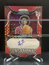 2025-2026 Panini Prizm Labaron Philon Sensational Signatures Auto /75 Red Power picture