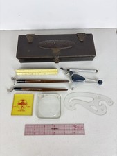 Vintage K&E Leroy Drafting Lettering Tool Lot Lietz C-Thru Chart-Pak Metal Box picture