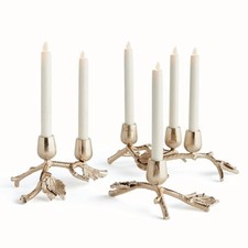 Elegant Champagne Gold Taper Holders picture