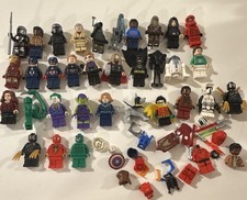 USED LEGO Minifigures Mixed Lot w/ Accessories Iron Man Batman Joker Thor Cap picture