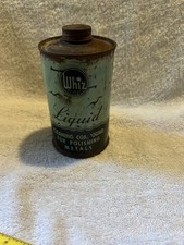 Vintage 1930s Whiz Liquid Cleaning COMPOUND Polish 16oz Can EMPTY PLEASE READ picture