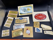 Vintage 1950s 1960s Advertising Decal Sticker Lot White Trucks Vending Ephemera picture