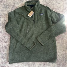 NWT Patagonia Better Sweater Mens Quarter Zip Industrial Green Large  picture