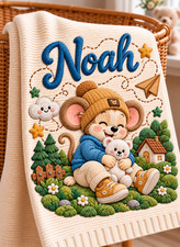 Disney Custom Baby Blanket Personalized Name Embroidered Mouse 80x100cm  picture
