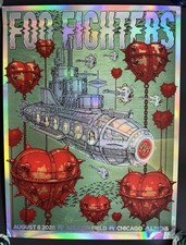 LIMITED EDITION Foo Fighters 2026 Soldier Field Chicago foil poster 44/135 Emek picture