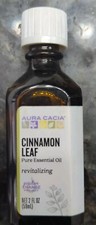 Aura Cacia Cinnamon Leaf Pure Essential Oil Revitalizing 2 fl oz Liquid Bottle  picture