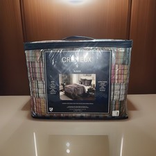 CREMIEUX Blaine King Quilt 108x94in 100% Cotton Checkered Patchwork Discontinued picture