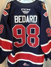 CONNOR BEDARD SIGNED PSA MiC CCM QUIKLITE REGINA PATS JERSEY SZ 54 BLACKHAWKS picture