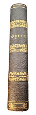 Lord Byron Poetical Works 1854 Antique Full Leather Poetry Book Gold Gilt picture