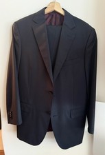 Pal Zileri Suit Mens 42R (52R IT) Midnight Navy Blue Two Button Made In Italy picture