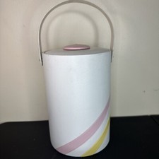 HTF Vintage Pastel 20 Cent MCM Signed Georges Briard Vinyl Champagne Ice Bucket picture