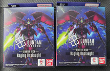 Bandai Gundam Card Game Starter Deck ST12 Raging Onslaught x2 SEALED W/ Promo picture