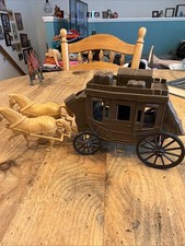 Vintage Processed Plastic Co Stage Coach W/Horses Made In The USA 7665 picture