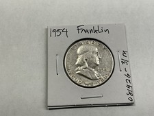 1954 P Franklin Silver Half-Dollar Fine Condition 081426 31rk picture