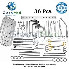 Tonsillectomy & Adenoidectomy Surgical Instruments Set | 36 Pcs with Box | ENT picture