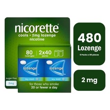 Nicorette Cools 2mg Lozenge Icy Mint 2X40 Lozenges - 6 PACK (Total 480 Lozenges) picture