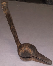 Antique  Hand Forged  Primitive  Betty Lamp  Framework picture